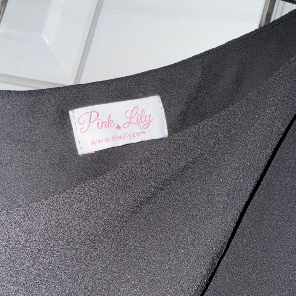Pink Lily Black One-Shoulder Dress - Picture 4 of 5